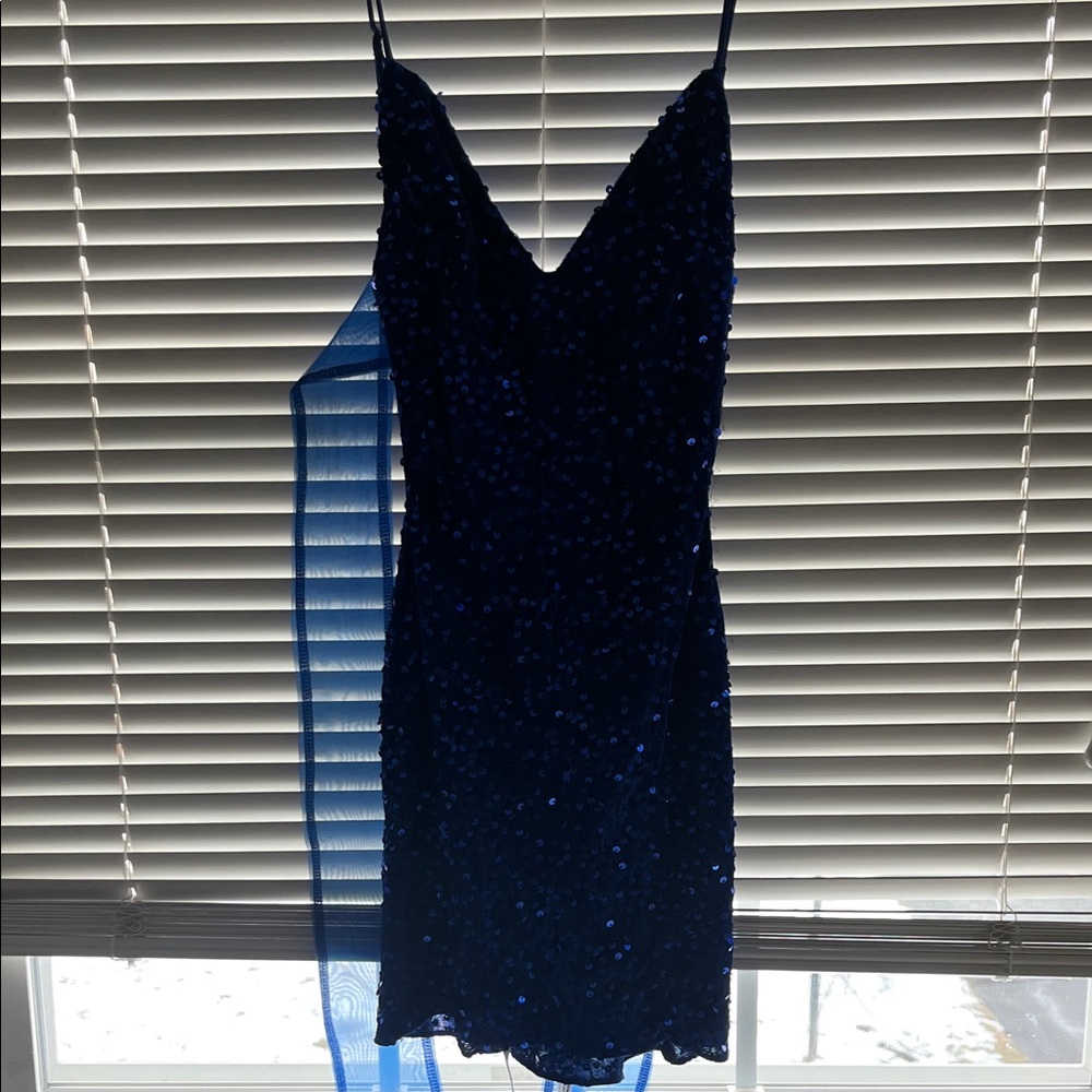 Lucy in the Sky Midnight Blue Sequin Mini Dress